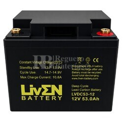 Bater�a Liven Battery LVDC53-12 | 12 voltios 53 amperios Ciclo Profundo